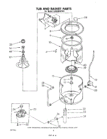 05 - Tub And Basket parts for Whirlpool Washer LA6680XPW1 from AppliancePartsPros.com