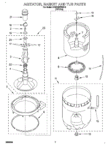 05 - Agitator, Basket And Tub parts for Kitchenaid Washer KAWE667BWH0 from AppliancePartsPros.com
