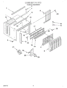 03 - Cabinet parts for Whirlpool Air Conditioner BHAC0500FS1 from AppliancePartsPros.com