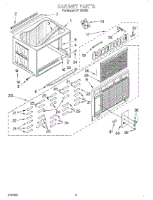 03 - Cabinet parts for Whirlpool Air Conditioner CA18WC90 from AppliancePartsPros.com
