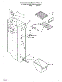 04 - Freezer Liner parts for Whirlpool Refrigerator CS25AEXHW00 from AppliancePartsPros.com
