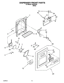 08 - Dispenser Front Parts parts for Whirlpool Refrigerator IKQ224300 from AppliancePartsPros.com