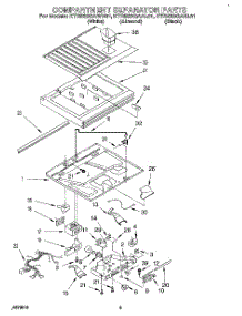 03 - Compartment Separator parts for Kitchenaid Refrigerator KTRS22QAAL01 from AppliancePartsPros.com