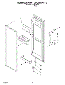 07 - Refrigerator Door parts for Whirlpool Refrigerator TS22AFXKQ01 from AppliancePartsPros.com