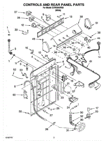 02 - Controls And Rear Panel Parts parts for Whirlpool Washer CAWS953RQ0 from AppliancePartsPros.com