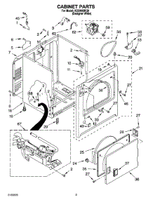 02 - Cabinet Parts parts for Whirlpool Dryer IGS5000RQ0 from AppliancePartsPros.com