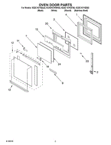 02 - Oven Door Parts parts for Kitchenaid Oven KEKB107KWH03 from AppliancePartsPros.com