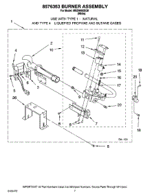 04 - 8576353 Burner Assembly parts for Maytag Dryer MGD9600SQ0 from AppliancePartsPros.com