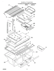 05 - Shelf parts for Whirlpool Refrigerator ET21UMXGW02 from AppliancePartsPros.com