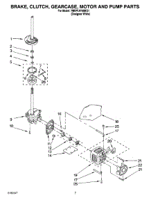 04 - Brake, Clutch, Gearcase, Motor And Pump Parts parts for Whirlpool Washer 7MBPL9764MQ1 from AppliancePartsPros.com