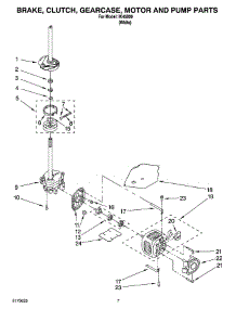04 - Brake, Clutch, Gearcase, Motor And Pump Parts parts for Whirlpool Washer IK45000 from AppliancePartsPros.com