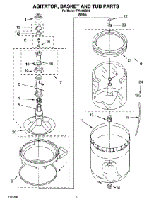 03 - Agitator, Basket And Tub Parts parts for Whirlpool Washer ITW4400SQ0 from AppliancePartsPros.com