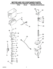 05 - Motor And Ice Container Parts parts for Whirlpool Refrigerator GS5NHAXSY00 from AppliancePartsPros.com
