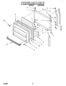 08 - Freezer Door parts for Kitchenaid Refrigerator KTHS20MBAL00 from AppliancePartsPros.com