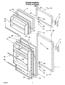 02 - Door Parts parts for Whirlpool Refrigerator ST14CKXKQ04 from AppliancePartsPros.com