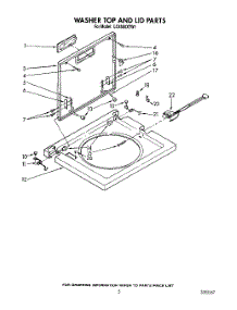 04 - Washer Top And Lid parts for Whirlpool Washer LC4500XTW1 from AppliancePartsPros.com
