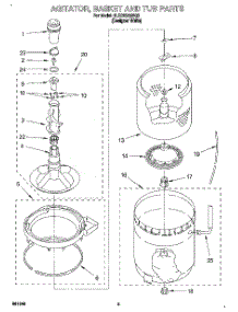 04 - Agitator, Basket And Tub parts for Whirlpool Washer 6LSC9255BQ2 from AppliancePartsPros.com