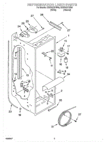 02 - Refrigerator Liner parts for Whirlpool Refrigerator CS25AEXHW00 from AppliancePartsPros.com