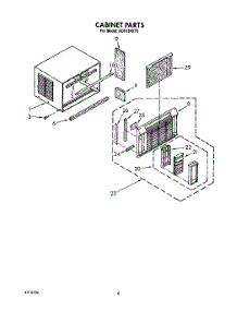 04 - Cabinet parts for Whirlpool Air Conditioner ACH184XY0 from AppliancePartsPros.com