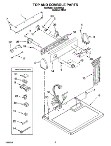 02 - Top And Console Parts parts for Whirlpool Dryer IES5000RQ0 from AppliancePartsPros.com