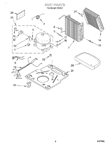 03 - Unit parts for Whirlpool Dehumidifier DH40J1 from AppliancePartsPros.com