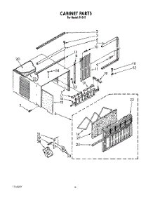 04 - Cabinet parts for Whirlpool Air Conditioner R1012 from AppliancePartsPros.com