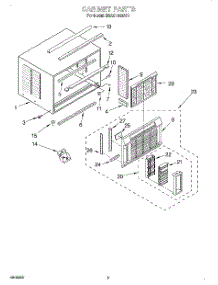03 - Cabinet parts for Whirlpool Air Conditioner BHAC1830AS1 from AppliancePartsPros.com