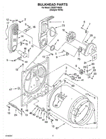 03 - Bulkhead Parts parts for Whirlpool Dryer CGDS774MQ0 from AppliancePartsPros.com