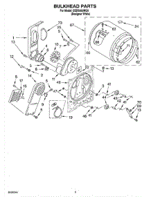03 - Bulkhead Parts parts for Whirlpool Dryer CEDS563MQ0 from AppliancePartsPros.com