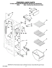 04 - Freezer Liner Parts parts for Maytag Refrigerator MSD2669KEY00 from AppliancePartsPros.com