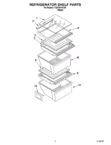 03 - Refrigerator Shelf parts for Whirlpool Refrigerator TS22AFXKQ01 from AppliancePartsPros.com