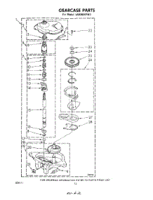 10 - Gearcase parts for Whirlpool Washer LA5000XPW3 from AppliancePartsPros.com