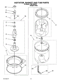 10 - Agitator, Basket And Tub Parts parts for Maytag Washer Dryer Combo YMET3800TW1 from AppliancePartsPros.com