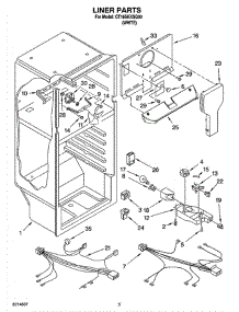 03 - Liner Parts parts for Whirlpool Refrigerator CT16SKXSQ00 from AppliancePartsPros.com