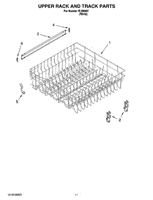 09 - Upper Rack And Track Parts parts for Whirlpool Dishwasher ISU98661 from AppliancePartsPros.com