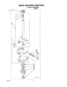09 - Brake And Drive Tube parts for Whirlpool Washer 3LBR5132BW1 from AppliancePartsPros.com