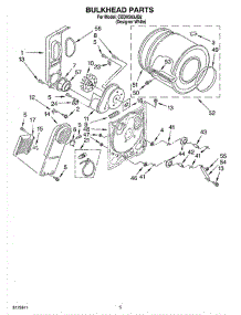 03 - Section parts for Whirlpool Dryer CEDX563JQ2 from AppliancePartsPros.com