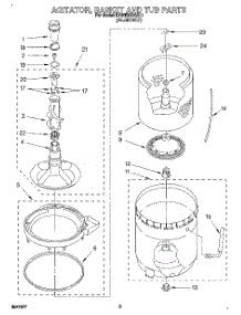 03 - Agitator, Basket And Tub parts for Kitchenaid Washer KAWE878BAL1 from AppliancePartsPros.com