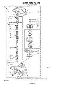 10 - Gearcase parts for Whirlpool Washer LA5570XPW5 from AppliancePartsPros.com