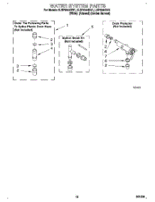 10 - Water System parts for Whirlpool Washer 8LSP6244BG1 from AppliancePartsPros.com