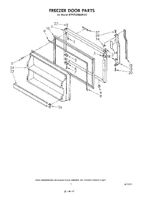 08 - Freezer Door parts for Kitchenaid Refrigerator KTRF22MSALY0 from AppliancePartsPros.com