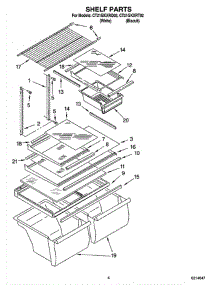 03 - Shelf Parts parts for Whirlpool Refrigerator CT21GKXRT02 from AppliancePartsPros.com