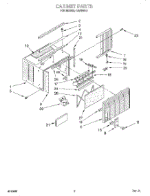 03 - Cabinet parts for Whirlpool Air Conditioner CA5WM43 from AppliancePartsPros.com
