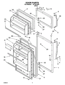 02 - Door Parts parts for Whirlpool Refrigerator IJT181300 from AppliancePartsPros.com