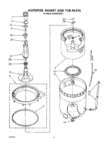 03 - Agitator, Basket And Tub parts for Whirlpool Washer 6LA9320XTW1 from AppliancePartsPros.com