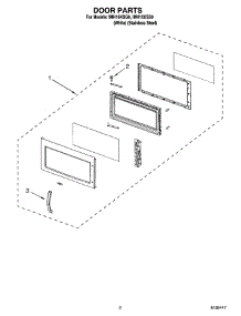 02 - Door Parts parts for Whirlpool Microwave IMH16XSQ0 from AppliancePartsPros.com