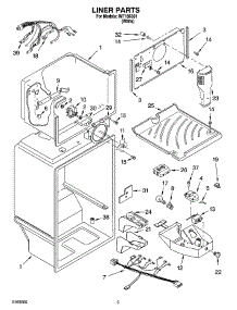 03 - Liner Parts parts for Whirlpool Refrigerator IMT186301 from AppliancePartsPros.com