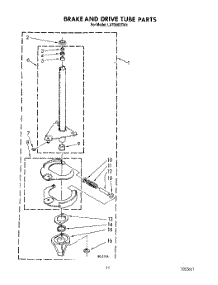10 - Brake And Drive Tube parts for Whirlpool Washer LA7088XTF1 from AppliancePartsPros.com