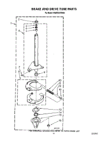 10 - Brake And Drive Tube parts for Kitchenaid Washer KAWE900TWH1 from AppliancePartsPros.com