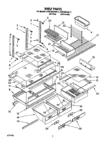 04 - Shelf, Literature parts for Kitchenaid Refrigerator KTRI18KAWH11 from AppliancePartsPros.com